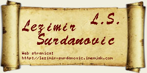 Ležimir Surdanović vizit kartica